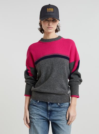 Jersey Multi Color Loose Knitted